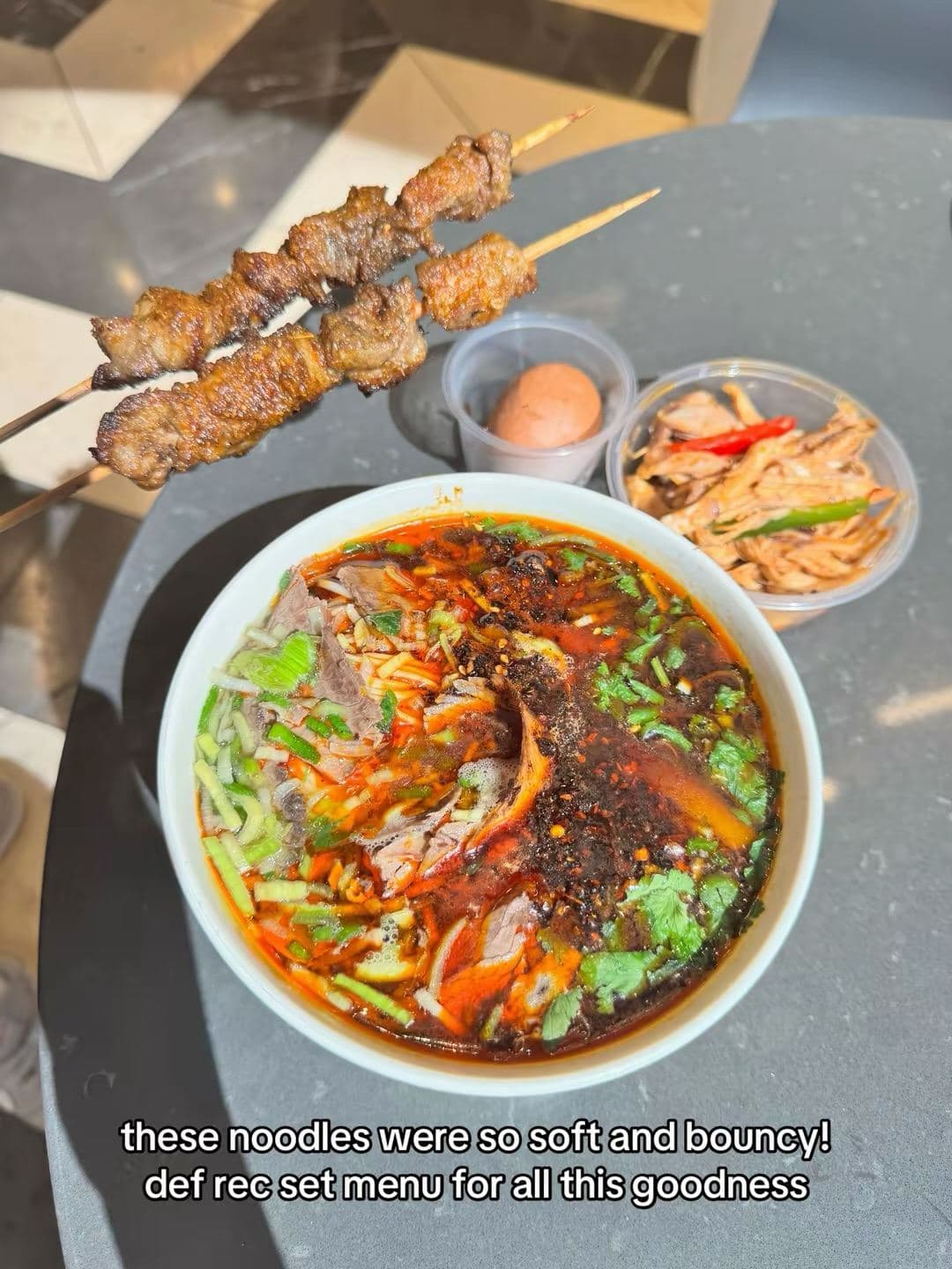 Hand-pulled beef noodles